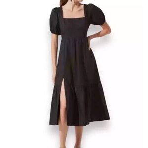 Astr tiered midi dress